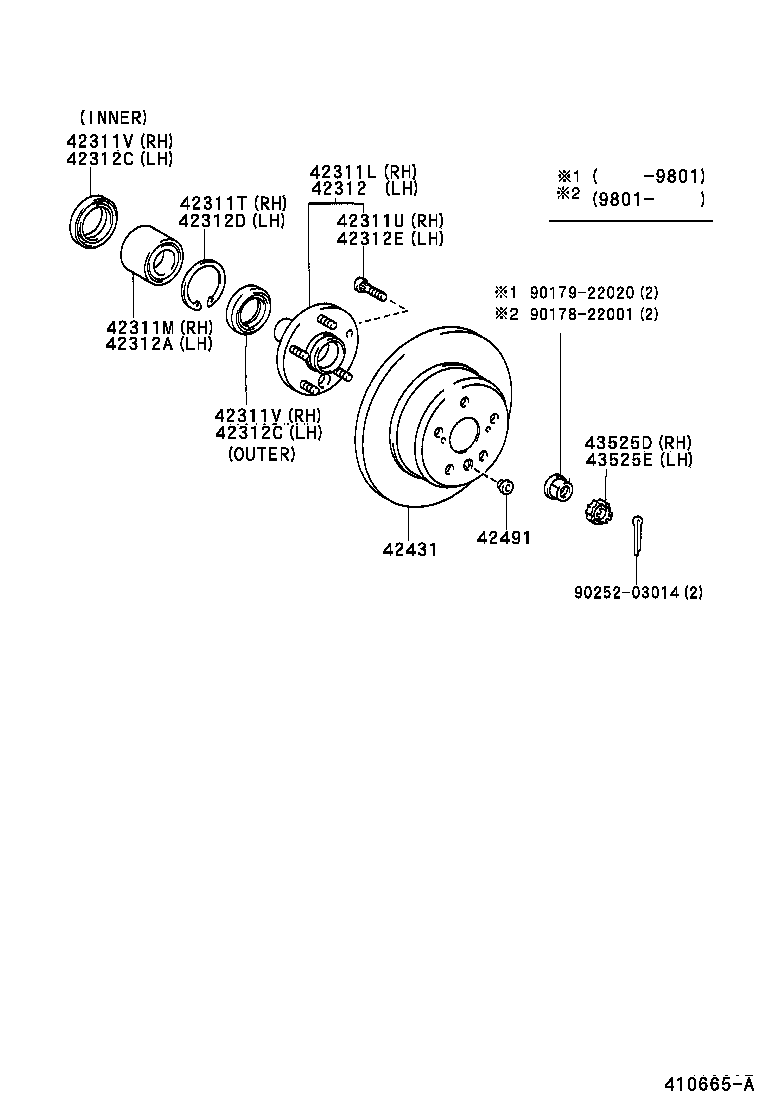  HARRIER |  REAR AXLE SHAFT HUB