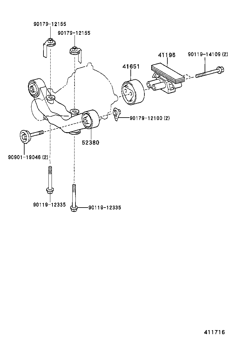  CALDINA |  REAR AXLE HOUSING DIFFERENTIAL