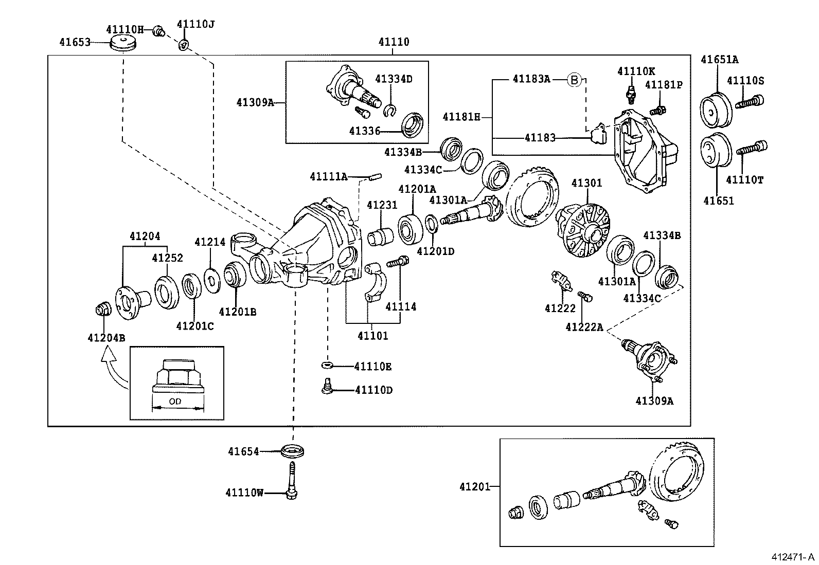  CROWN CROWN MAJESTA |  REAR AXLE HOUSING DIFFERENTIAL