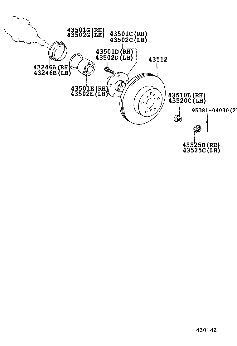  HARRIER |  FRONT AXLE HUB