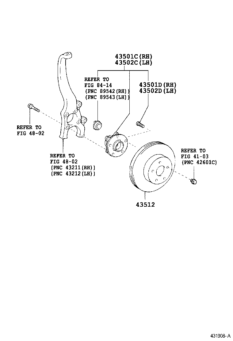  GS460 430 350 |  FRONT AXLE HUB