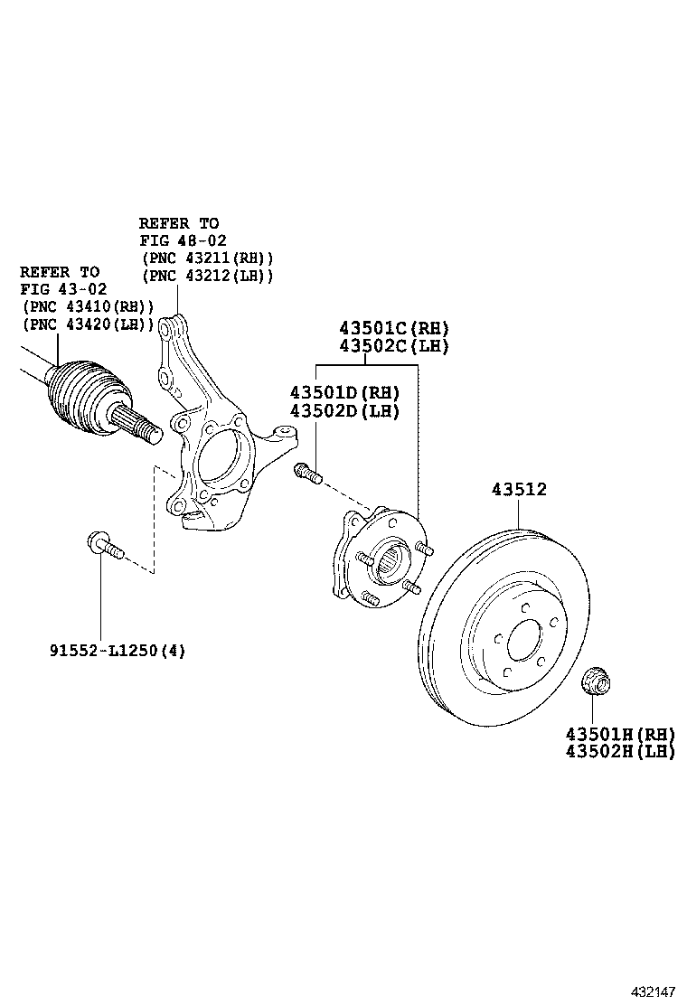  AURIS |  FRONT AXLE HUB