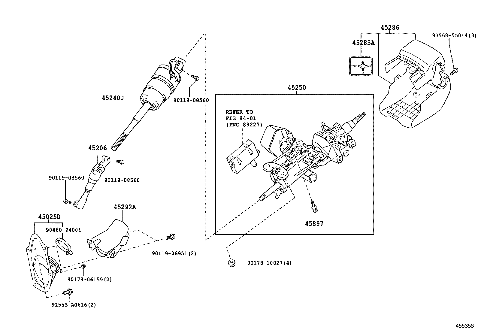  GS460 430 350 |  STEERING COLUMN SHAFT