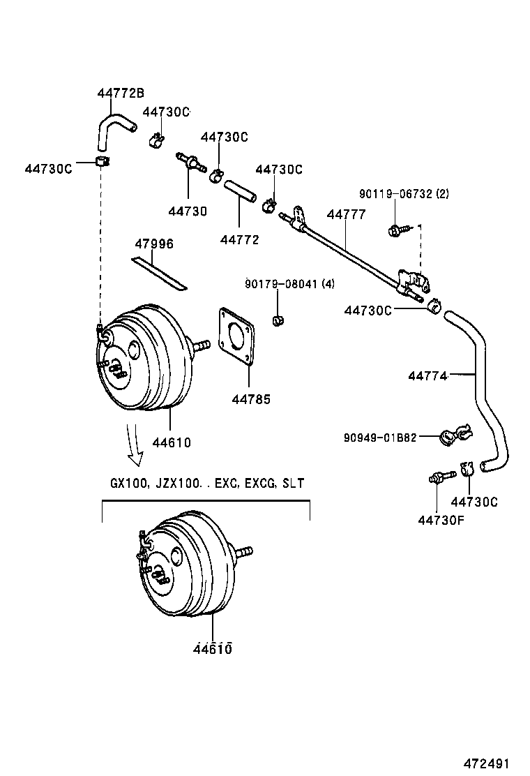  MARK 2 |  BRAKE BOOSTER VACUUM TUBE