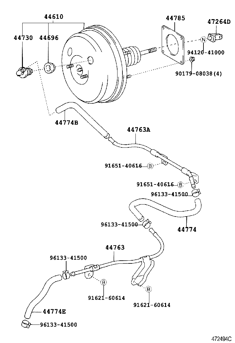  COROLLA SPACIO |  BRAKE BOOSTER VACUUM TUBE