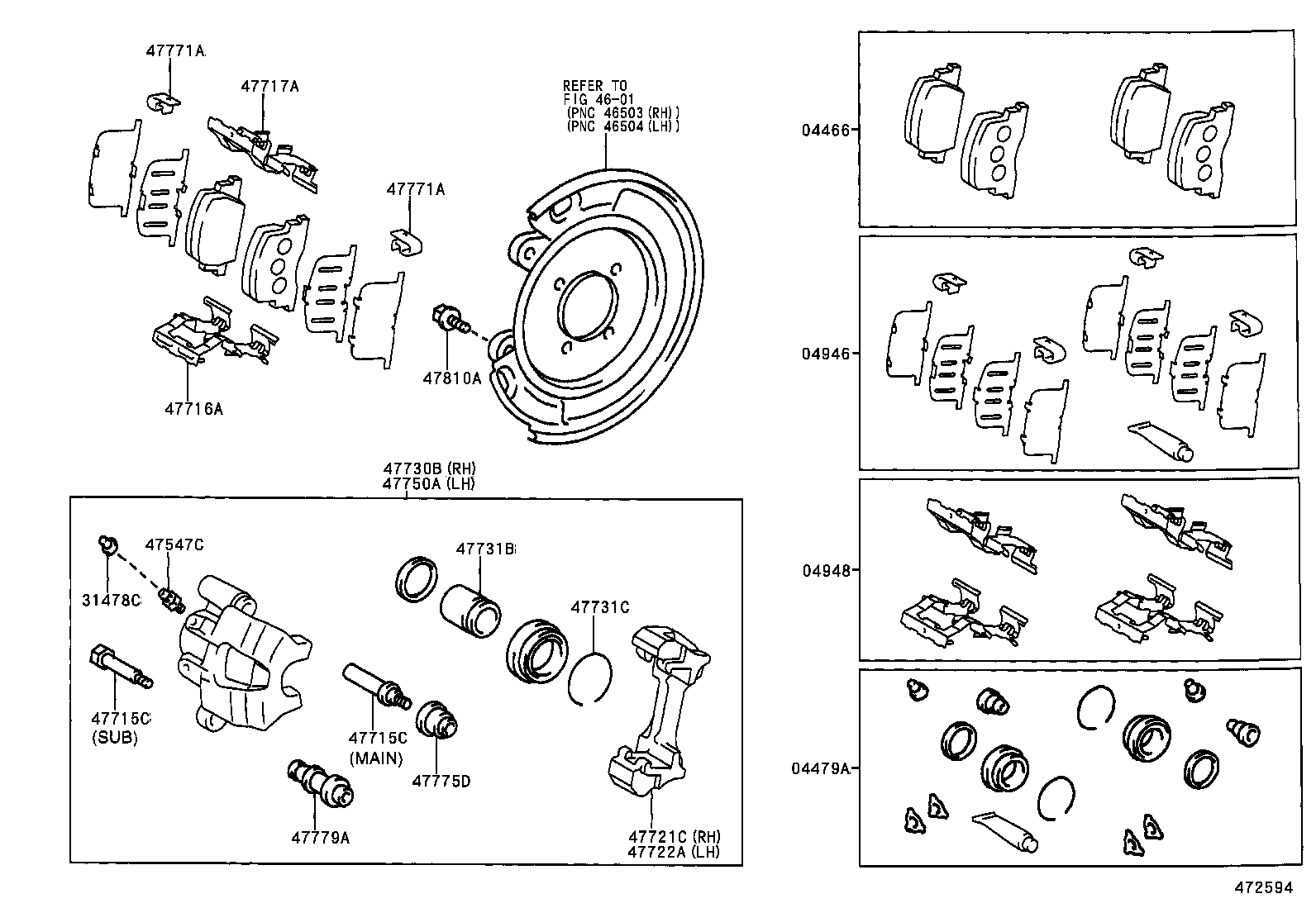  CAMRY |  REAR DISC BRAKE CALIPER DUST COVER