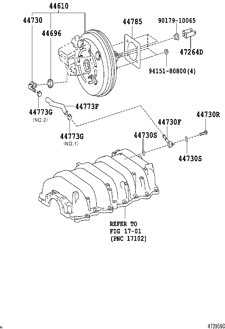  CROWN MAJESTA |  BRAKE BOOSTER VACUUM TUBE