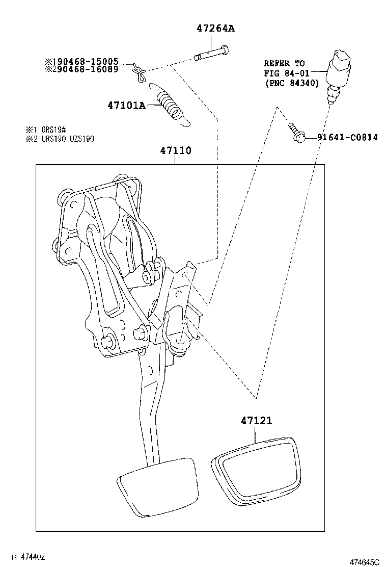  GS460 430 350 |  BRAKE PEDAL BRACKET