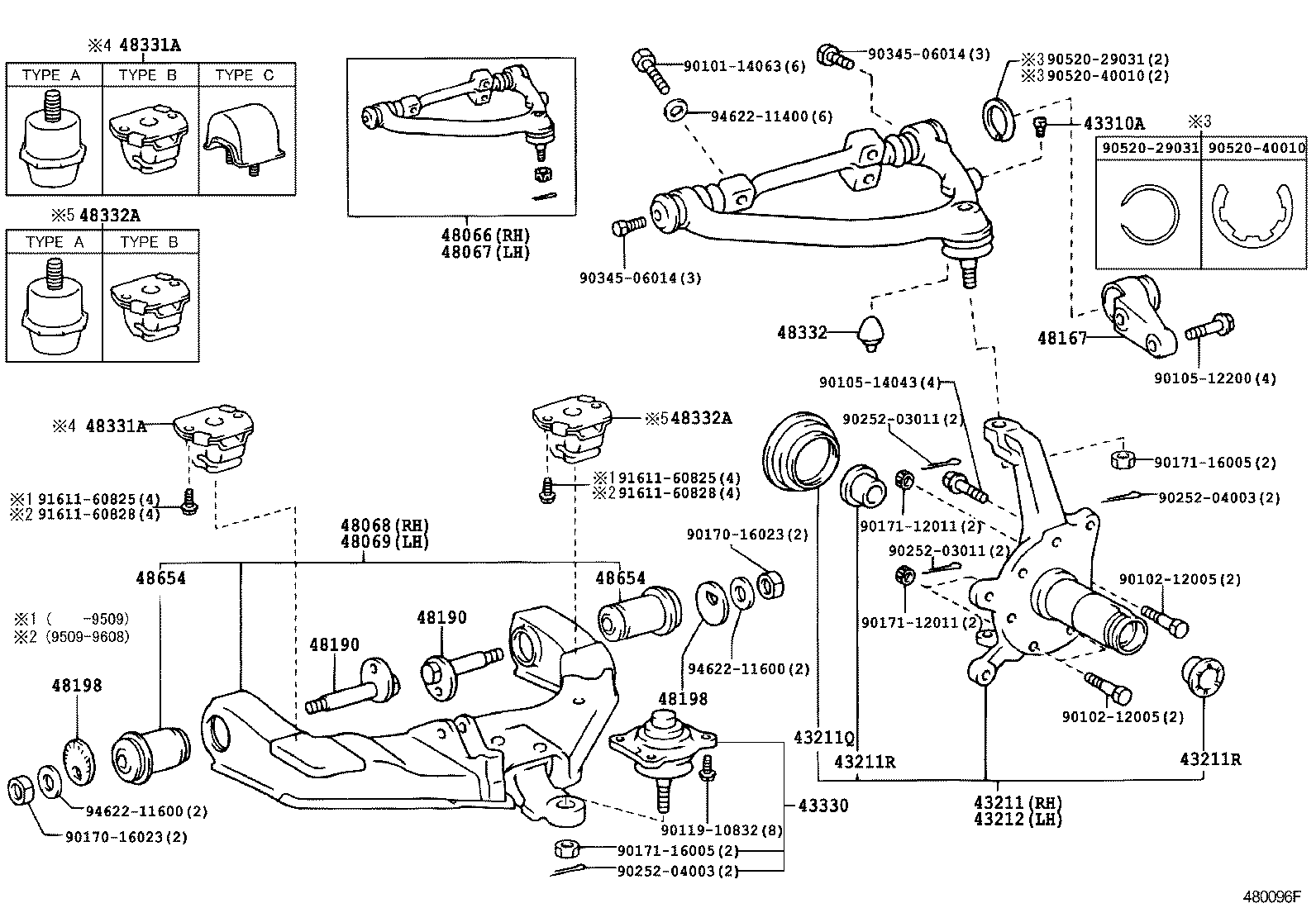  HIACE REGIUSACE |  FRONT AXLE ARM STEERING KNUCKLE