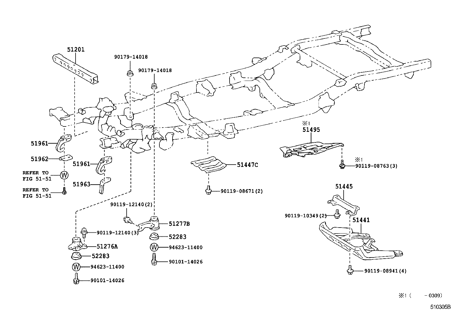  HILUX |  SUSPENSION CROSSMEMBER UNDER COVER