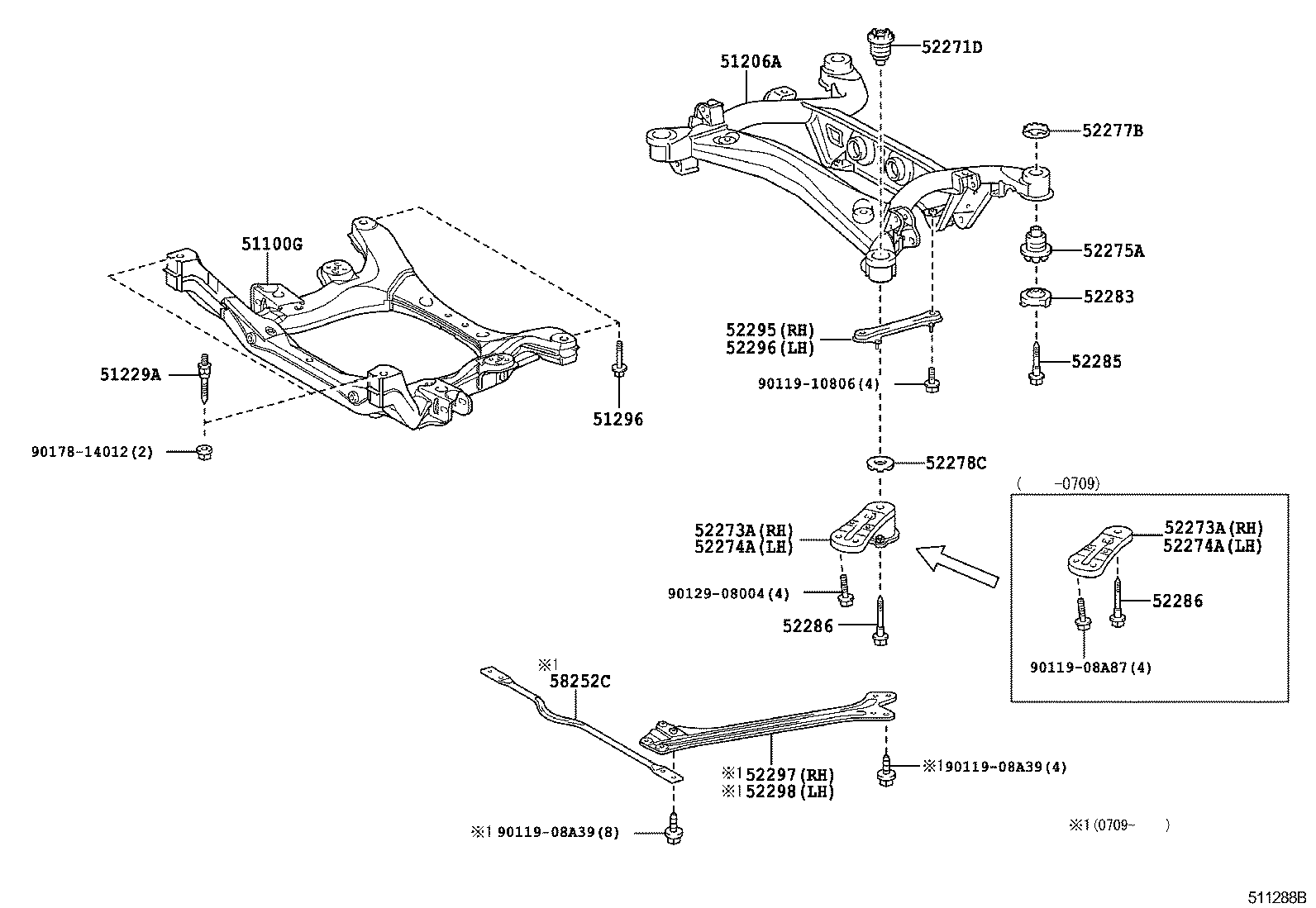  GS460 430 350 |  SUSPENSION CROSSMEMBER UNDER COVER