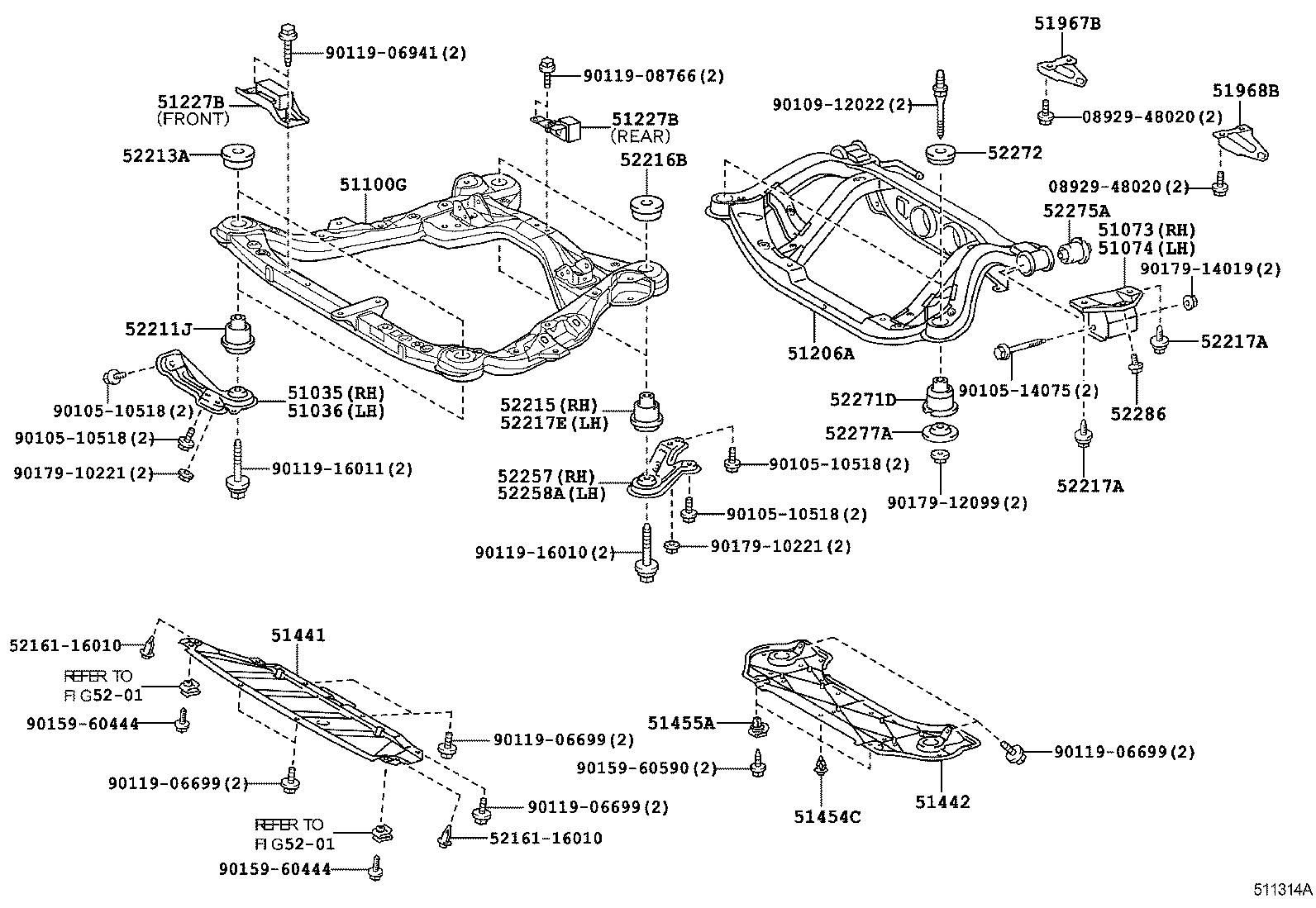  HARRIER HV |  SUSPENSION CROSSMEMBER UNDER COVER