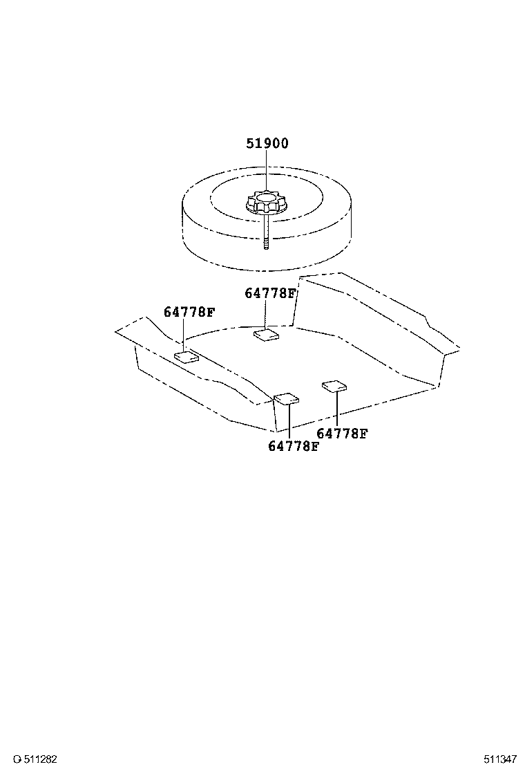  GS460 430 350 |  SPARE WHEEL CARRIER