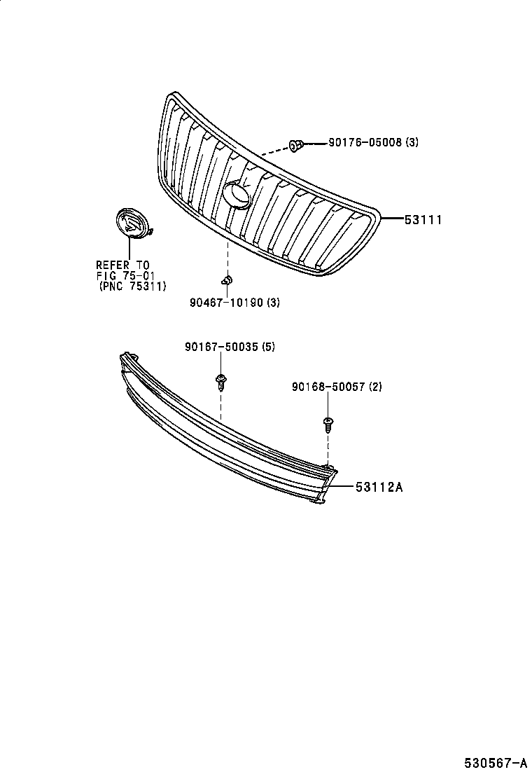  HARRIER |  RADIATOR GRILLE