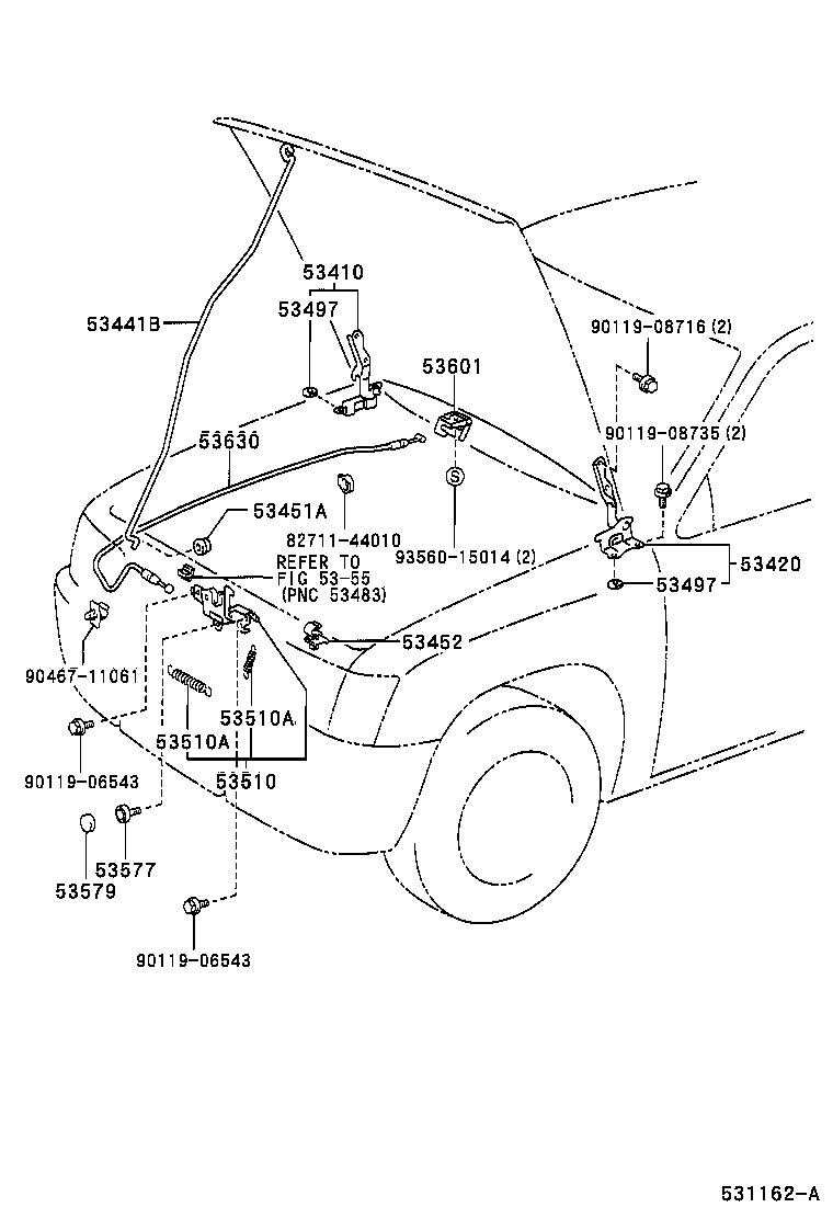  HILUX |  HOOD LOCK HINGE