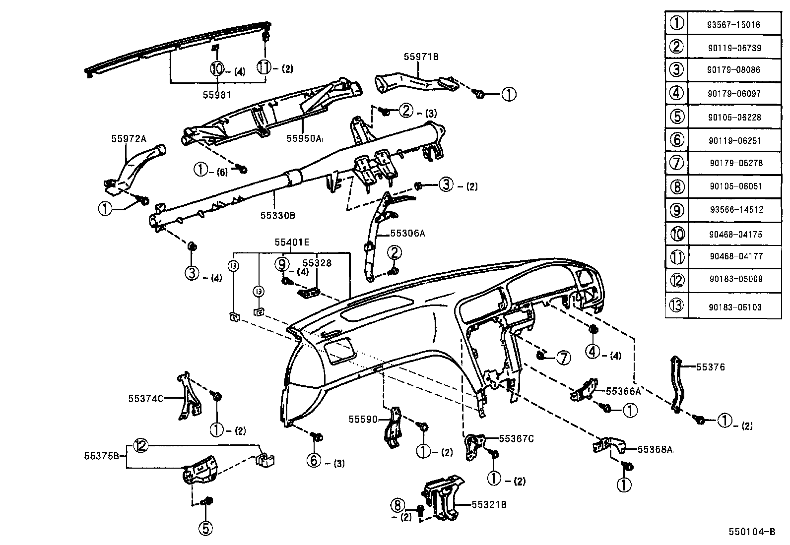  MARK 2 |  INSTRUMENT PANEL GLOVE COMPARTMENT