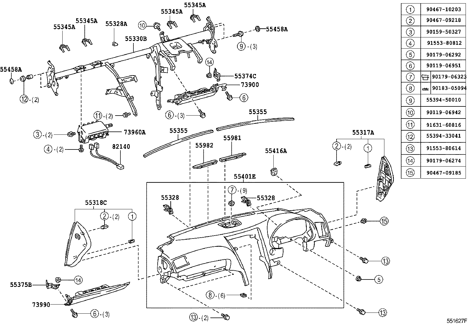  GS450H |  INSTRUMENT PANEL GLOVE COMPARTMENT