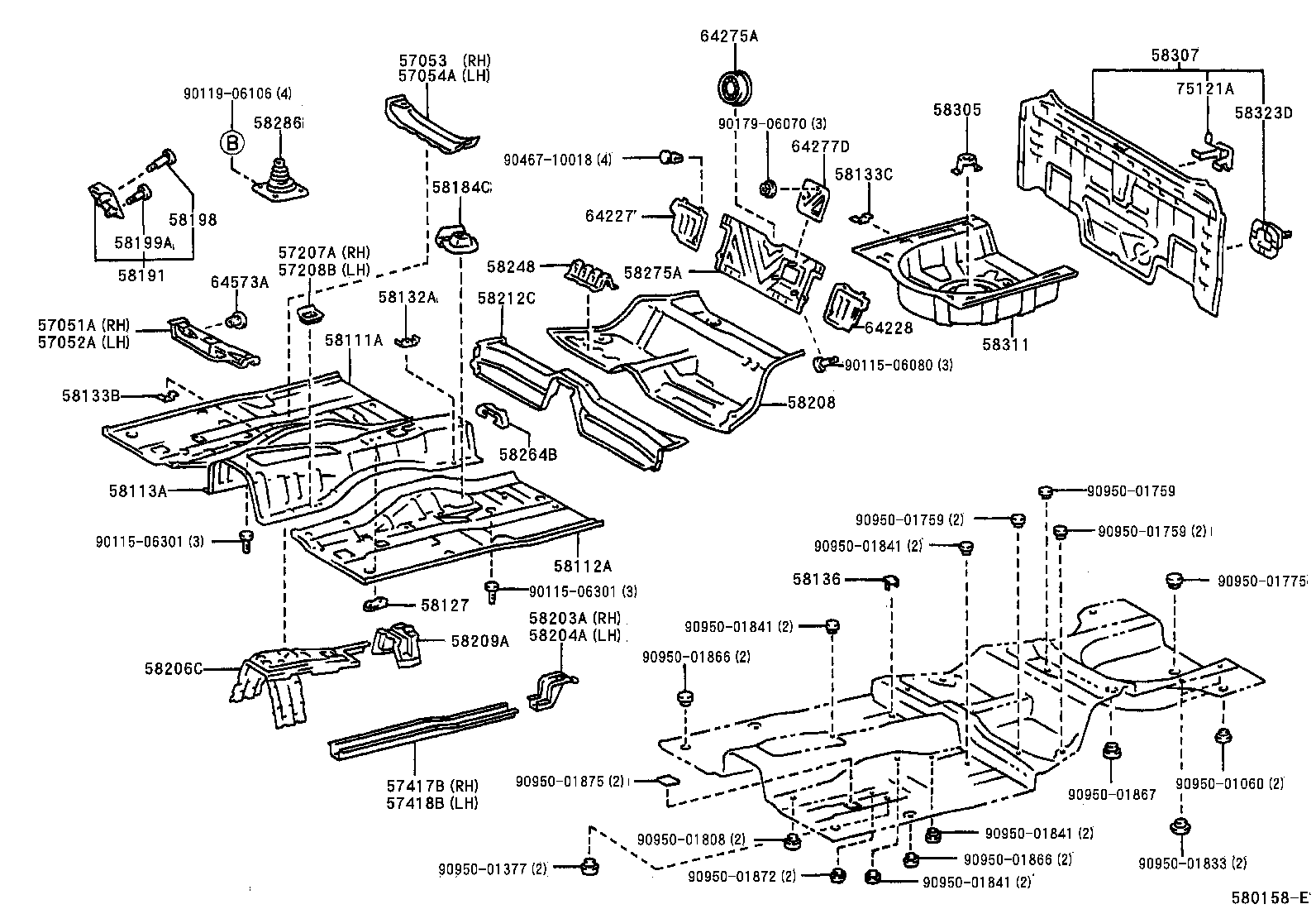  MARK 2 |  FLOOR PAN LOWER BACK PANEL