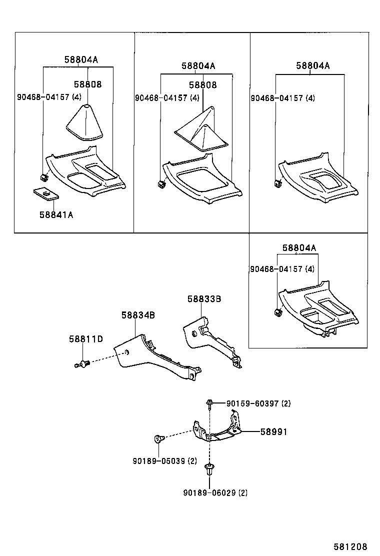  HILUX SURF |  CONSOLE BOX BRACKET