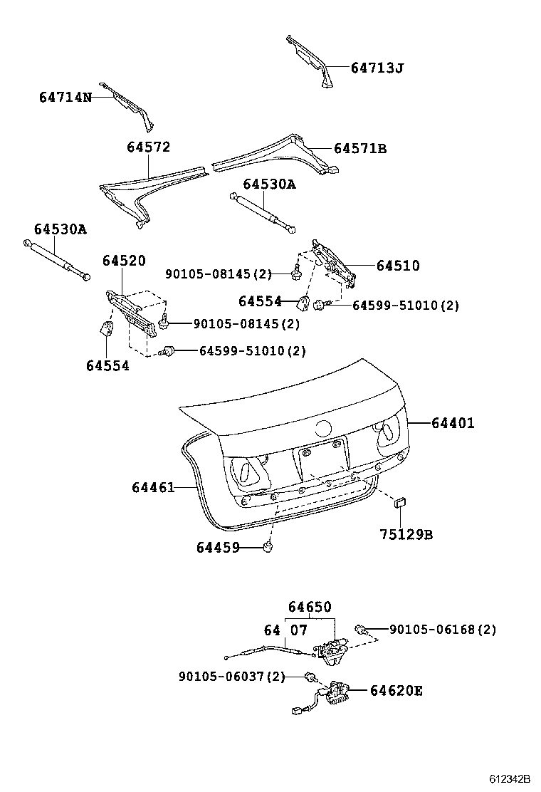  GS460 430 350 |  LUGGAGE COMPARTMENT DOOR LOCK