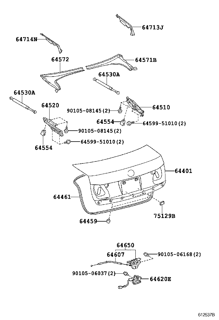  GS450H |  LUGGAGE COMPARTMENT DOOR LOCK