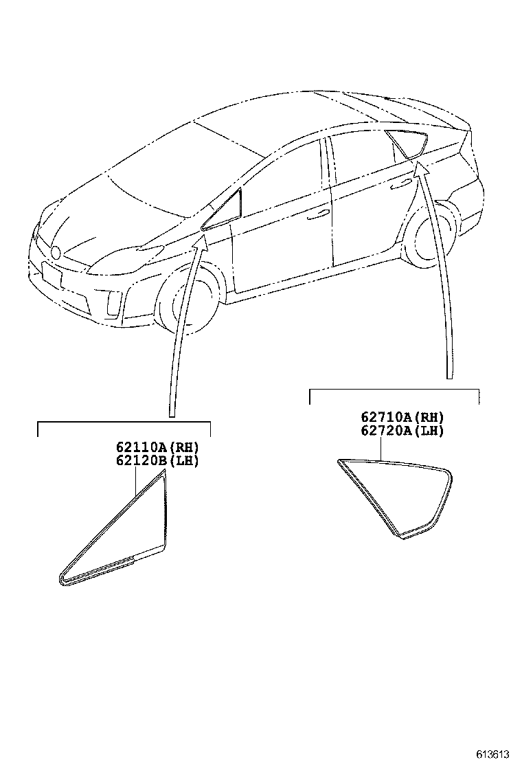  PRIUS PLUG IN LEASE |  QUARTER WINDOW