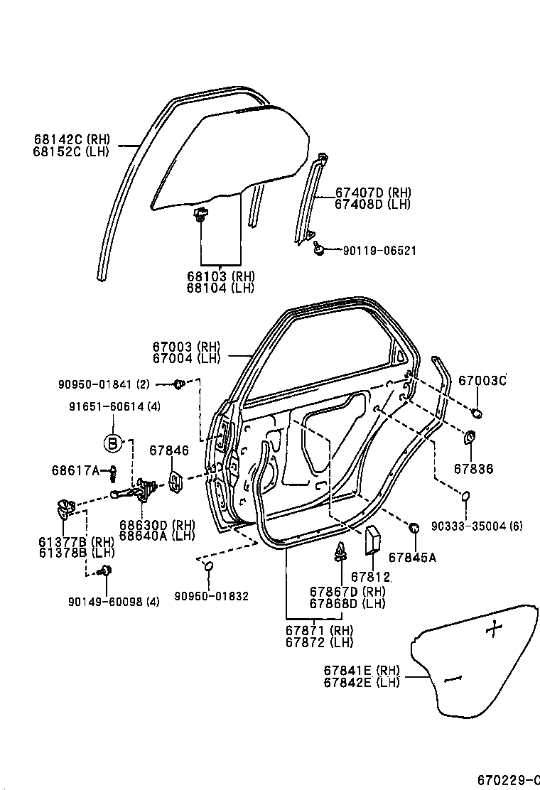  MARK 2 |  REAR DOOR PANEL GLASS