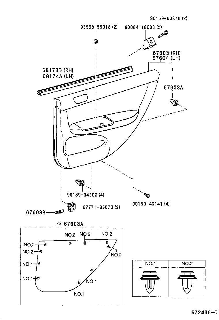  CAMRY |  REAR DOOR PANEL GLASS