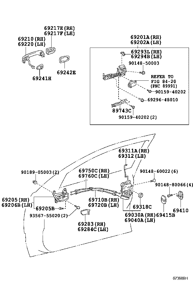  GS460 430 350 |  FRONT DOOR LOCK HANDLE