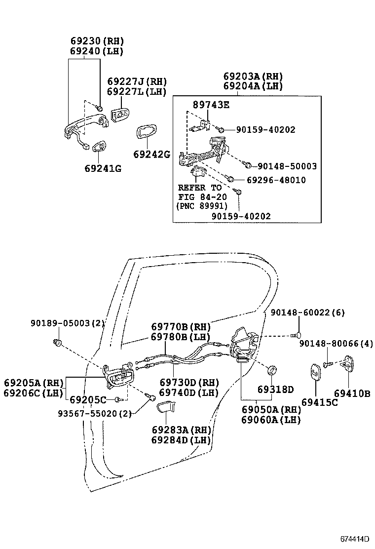  GS450H |  REAR DOOR LOCK HANDLE