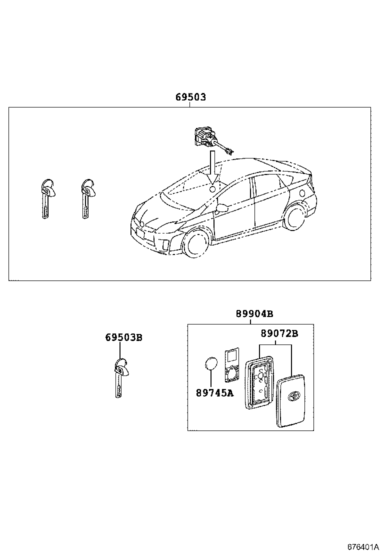  PRIUS PLUG IN LEASE |  LOCK CYLINDER SET