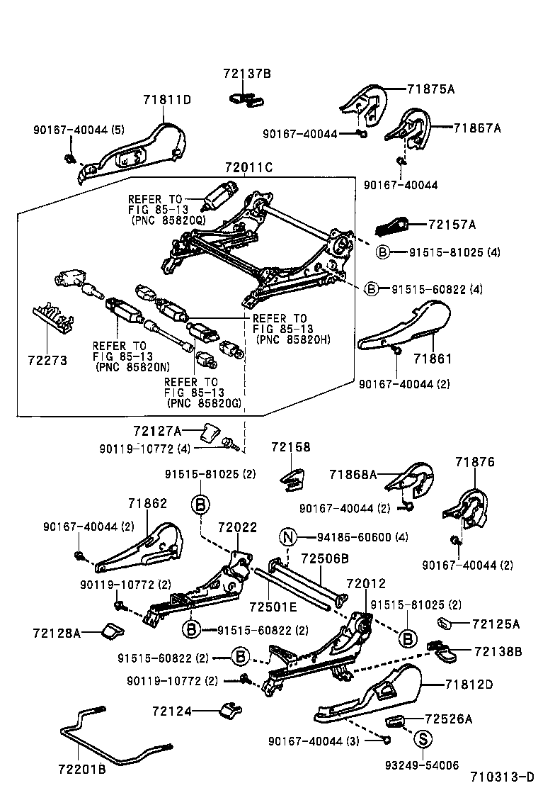  MARK 2 |  FRONT SEAT SEAT TRACK