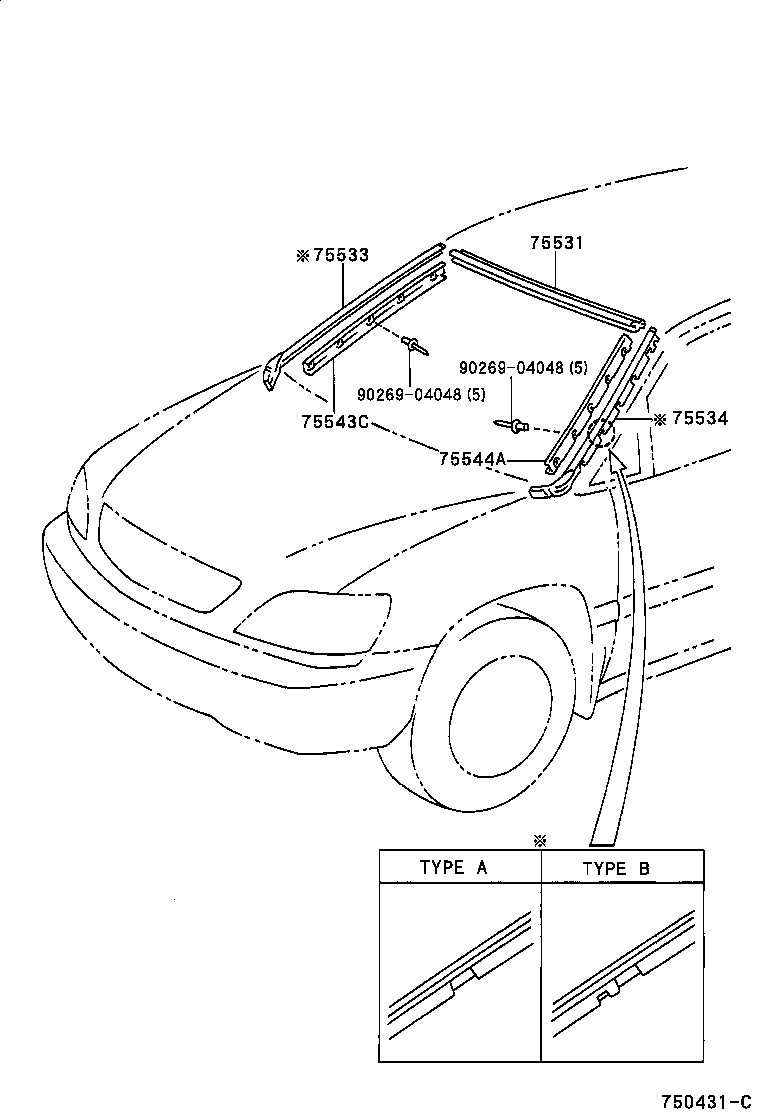  HARRIER |  FRONT MOULDING