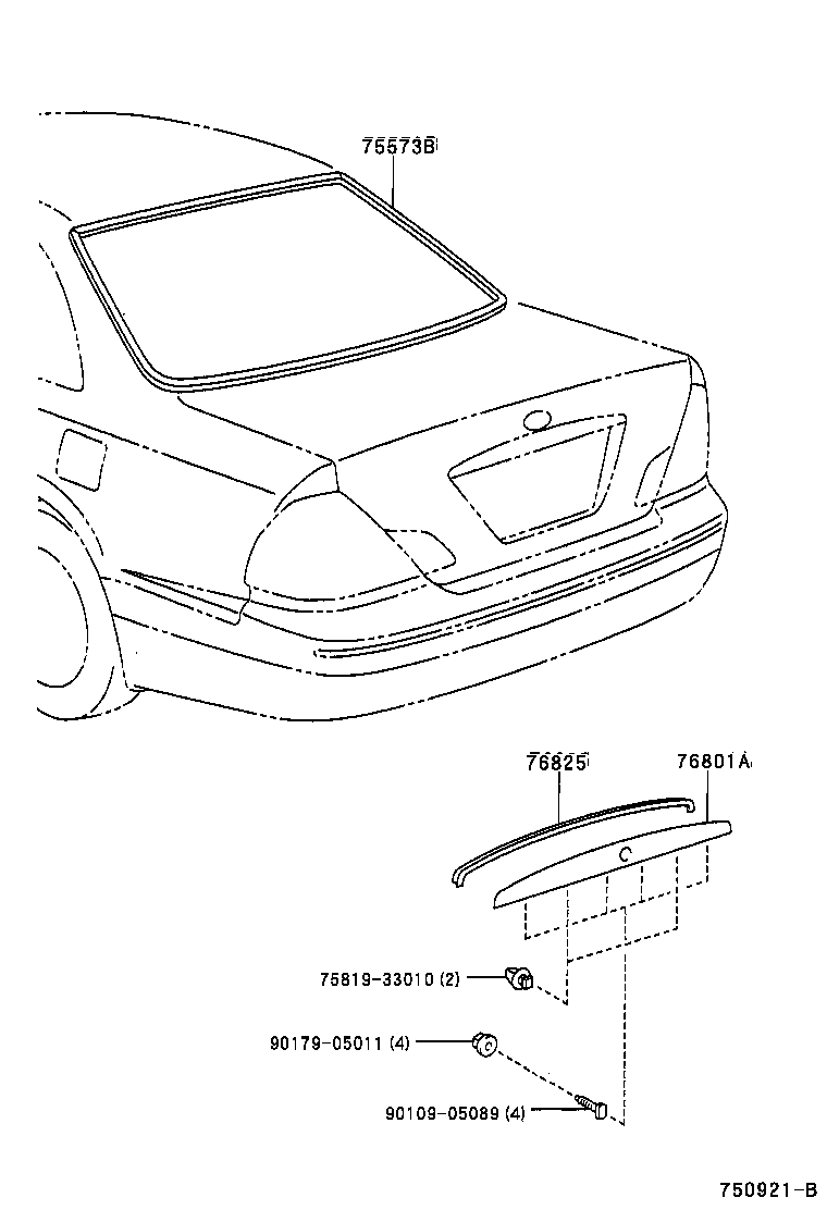  CAMRY |  REAR MOULDING