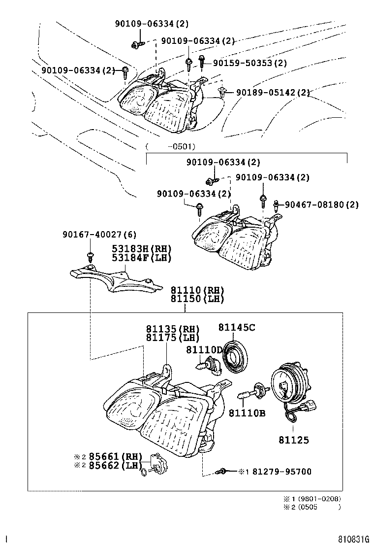  LAND CRUISER 100 |  HEADLAMP