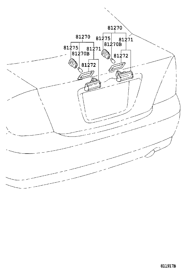  CAMRY |  REAR LICENSE PLATE LAMP