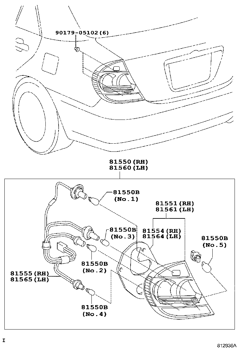  CAMRY |  REAR COMBINATION LAMP