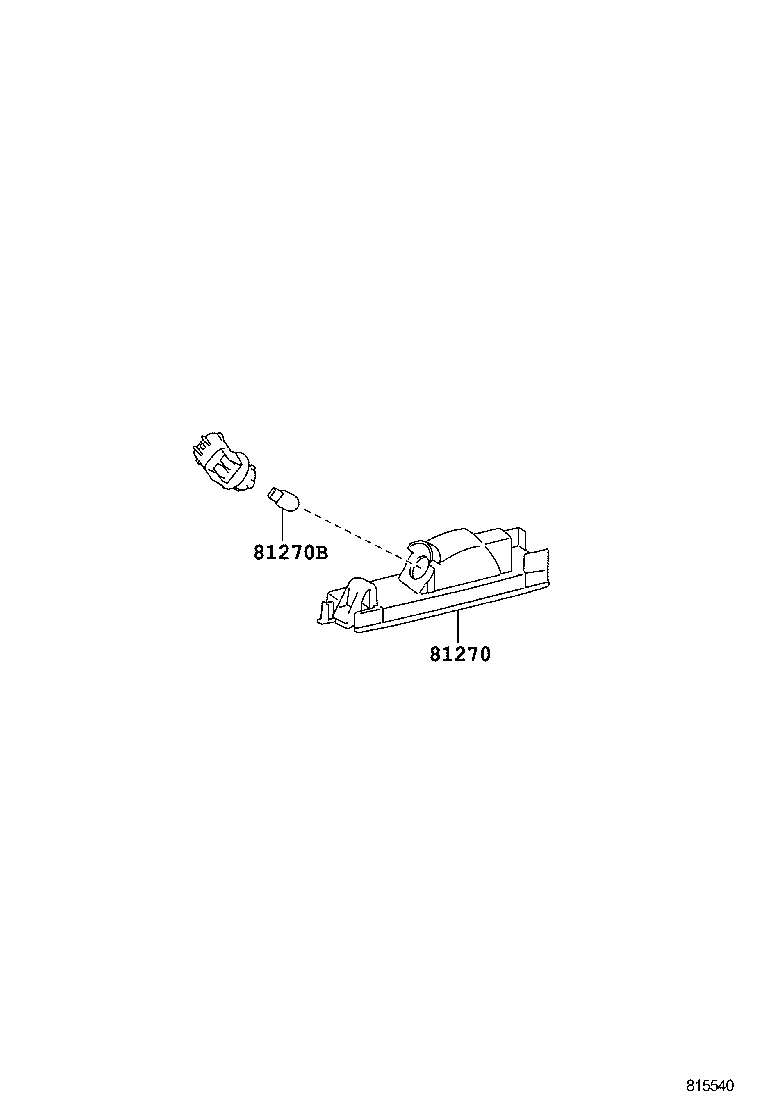  LFA |  REAR LICENSE PLATE LAMP