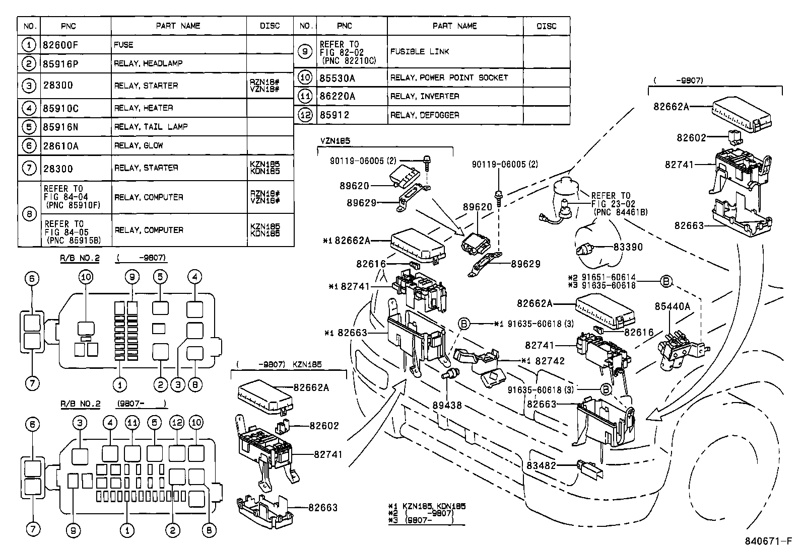  HILUX SURF |  SWITCH RELAY COMPUTER