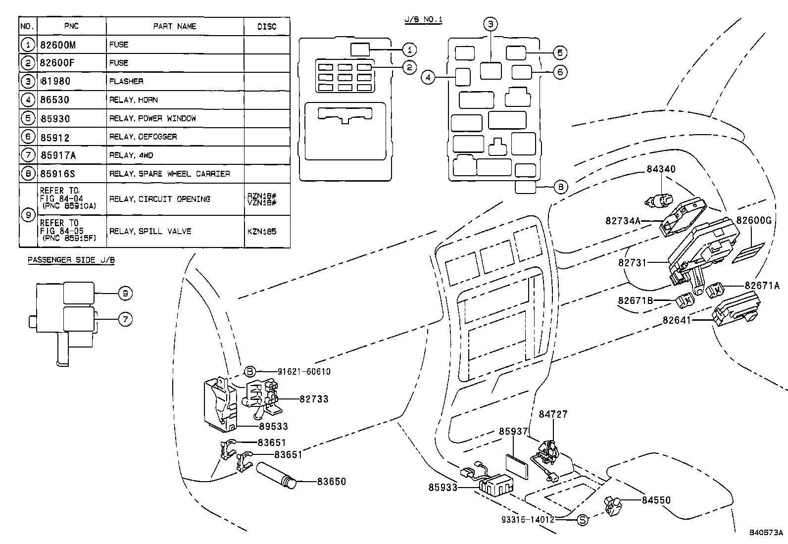  HILUX SURF |  SWITCH RELAY COMPUTER