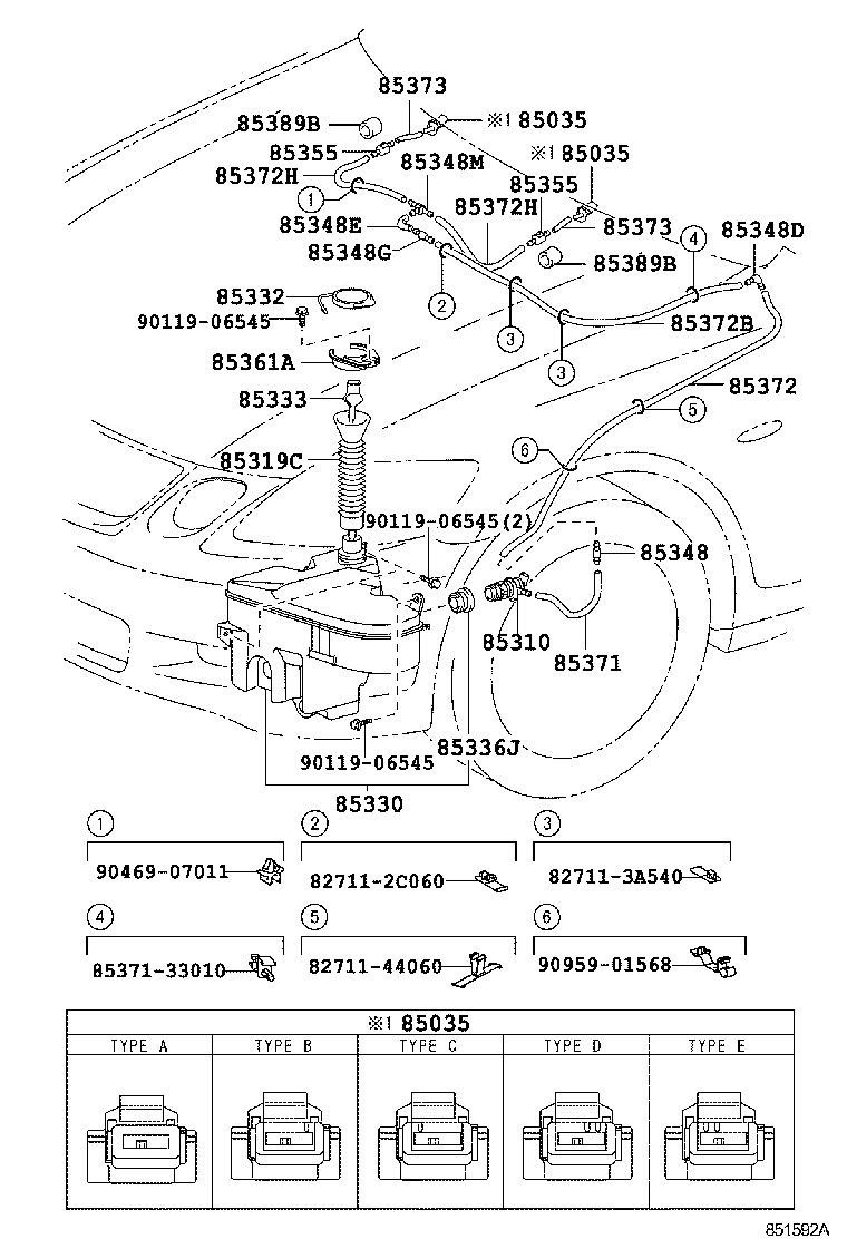  GS460 430 350 |  WINDSHIELD WASHER