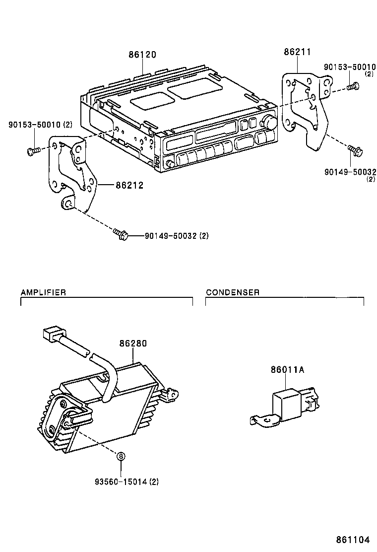  HILUX SURF |  RADIO RECEIVER AMPLIFIER CONDENSER