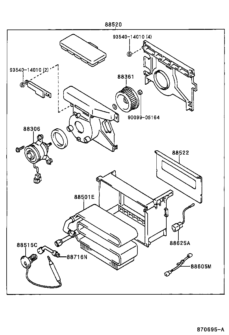  HIACE REGIUSACE |  HEATING AIR CONDITIONING COOLER UNIT