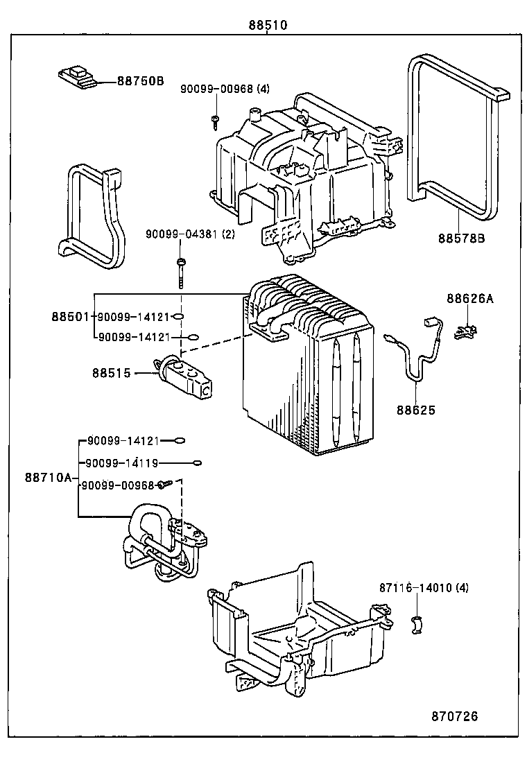  HIACE REGIUSACE |  HEATING AIR CONDITIONING COOLER UNIT