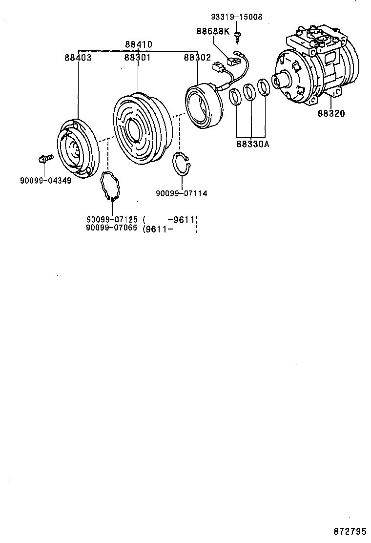  HILUX SURF |  HEATING AIR CONDITIONING COMPRESSOR