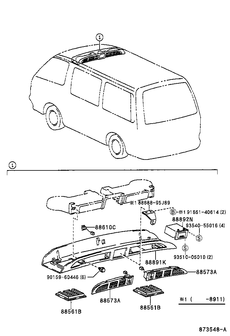  HIACE REGIUSACE |  HEATING AIR CONDITIONING CONTROL AIR DUCT