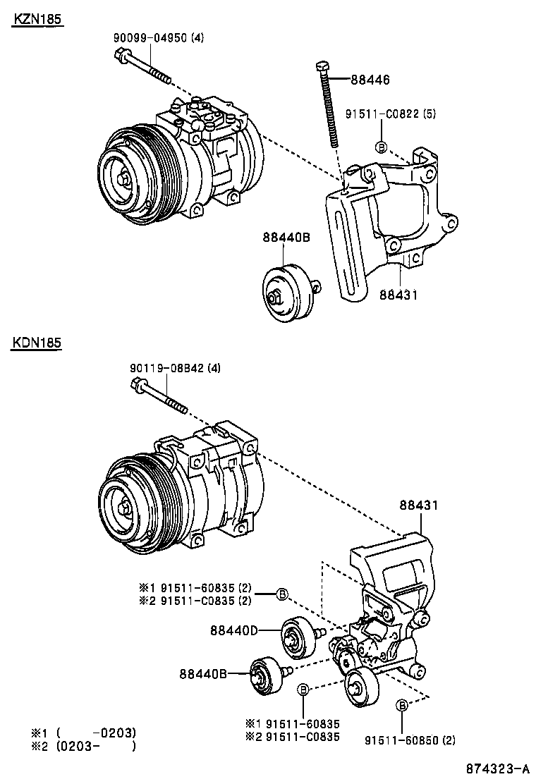  HILUX SURF |  HEATING AIR CONDITIONING COMPRESSOR