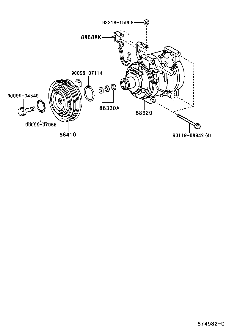  CAMRY |  HEATING AIR CONDITIONING COMPRESSOR