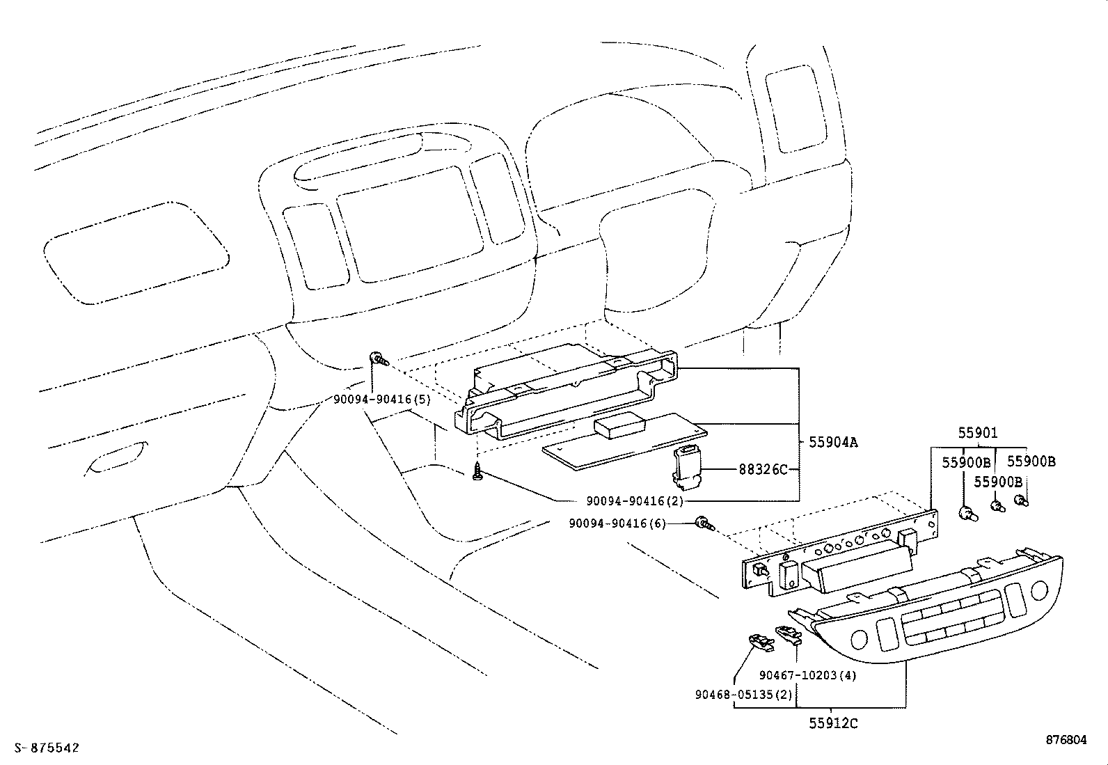  CAMRY |  HEATING AIR CONDITIONING CONTROL AIR DUCT