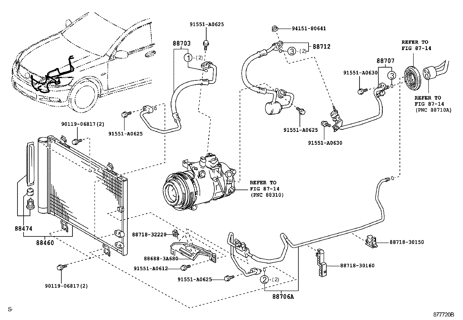  GS460 430 350 |  HEATING AIR CONDITIONING COOLER PIPING